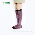 National style knee high riangular shapes lady's socks